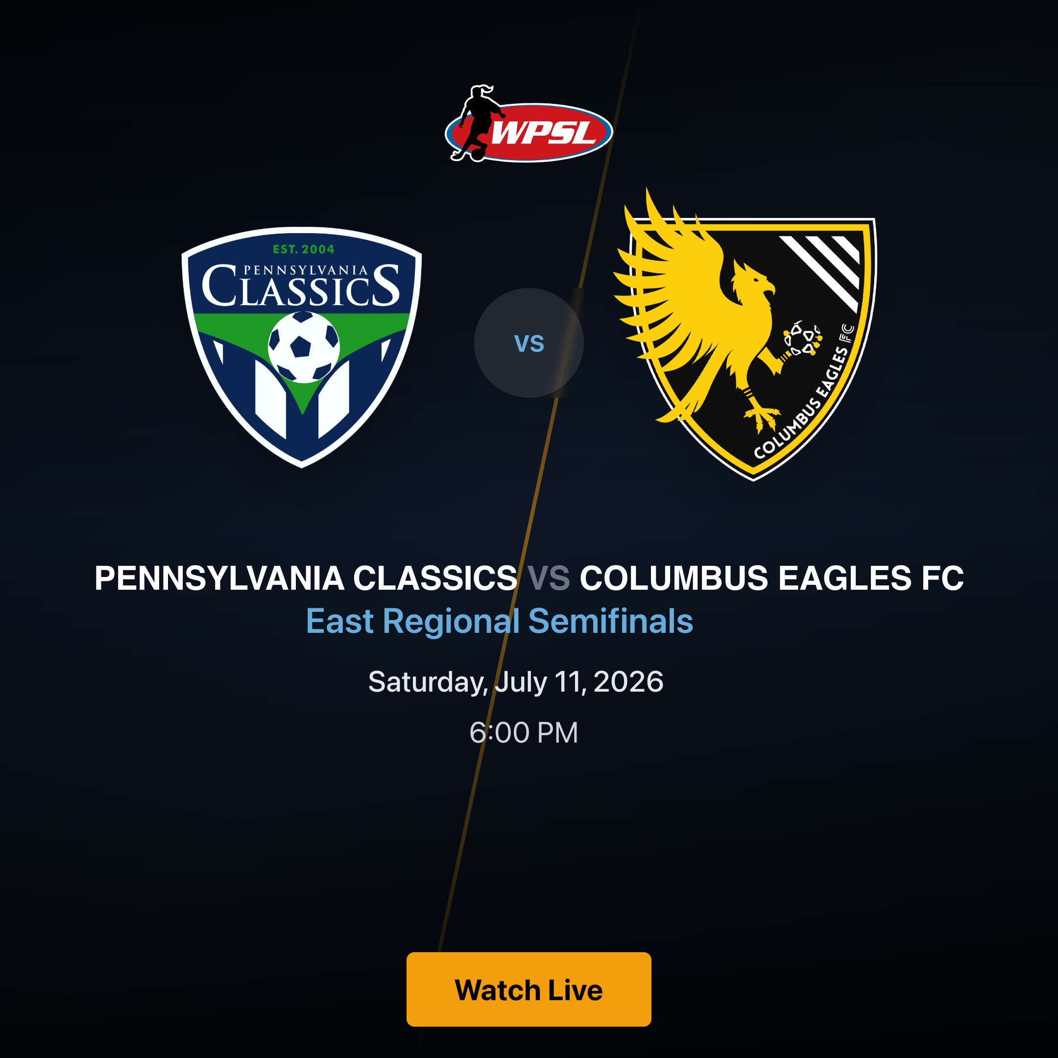 Pennsylvania Classics vs Columbus Eagles FC