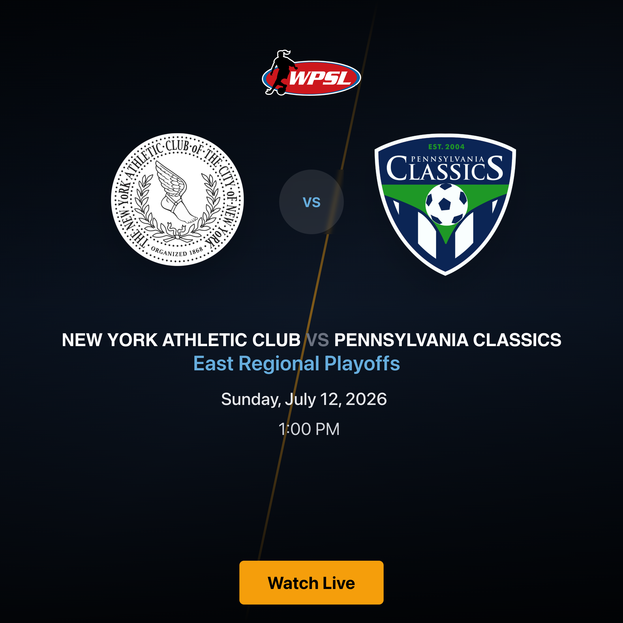 New York Athletic Club vs Pennsylvania Classics
