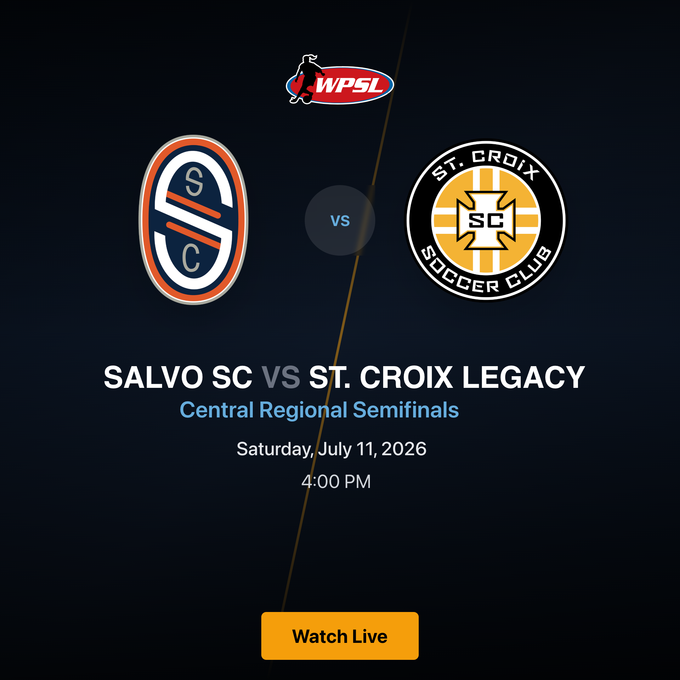 Salvo SC vs St. Croix Legacy